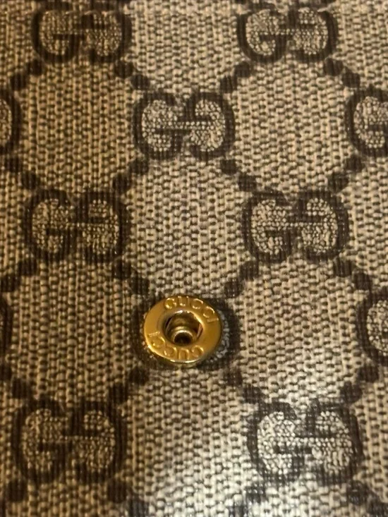 Gucci GG Marmont Compact Wallet Black Leather GG Supreme Canvas - Picture 11 of 15